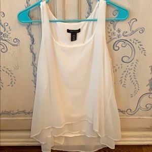 White House Black Market Tops - White Flowy & Layered Tank Top White House Black Market Tops - White Flowy & Layered Tank Top